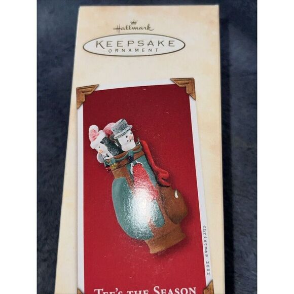 2002 Hallmark Keepsake Ornament Tee's The Season Golf Bag - Picture 1 of 8